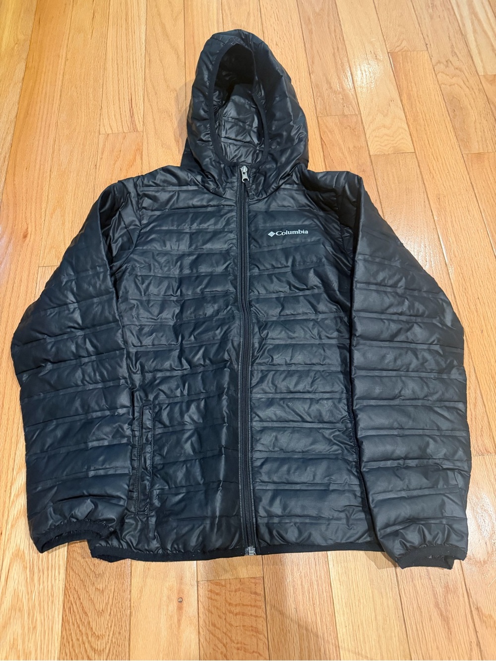 Columbia Black Kids Hooded Quilted Puffer Jacket